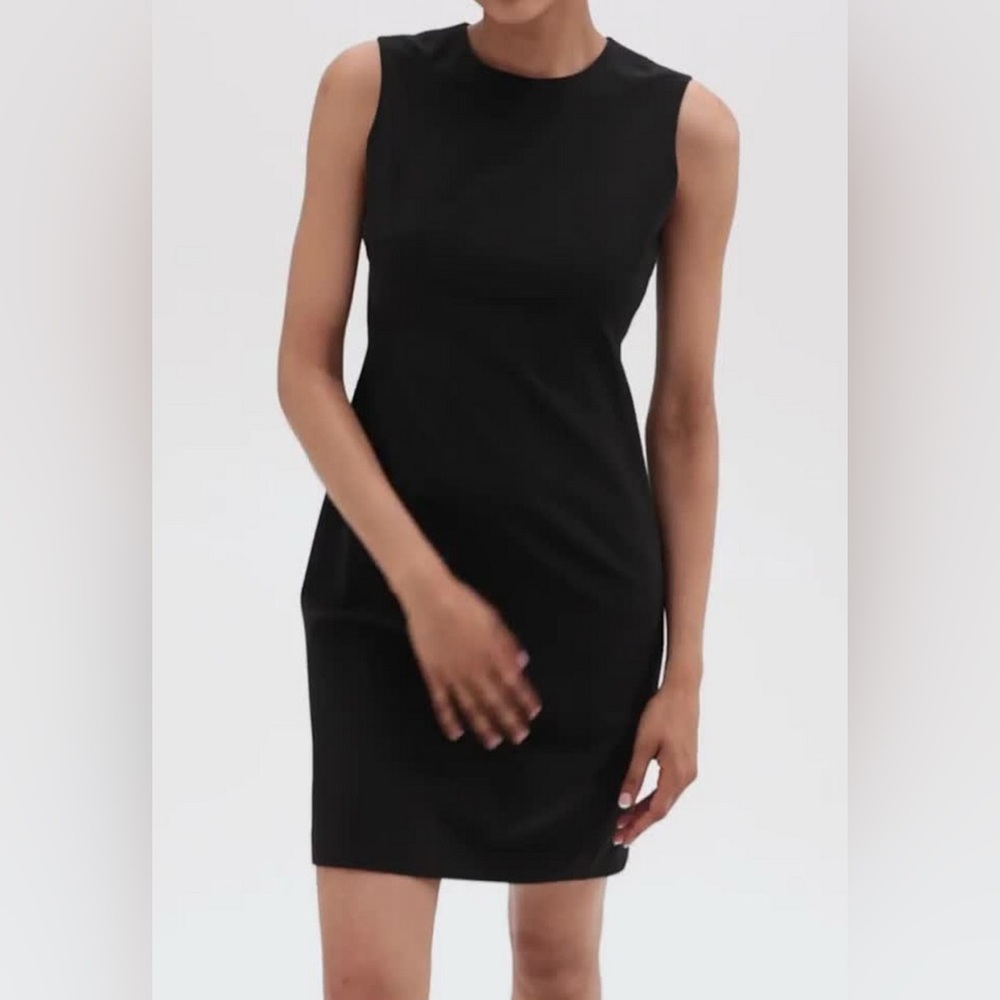 Theory black sleeveless mini dress size 2